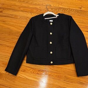 J. Crew Black Jacket with Gold Accents